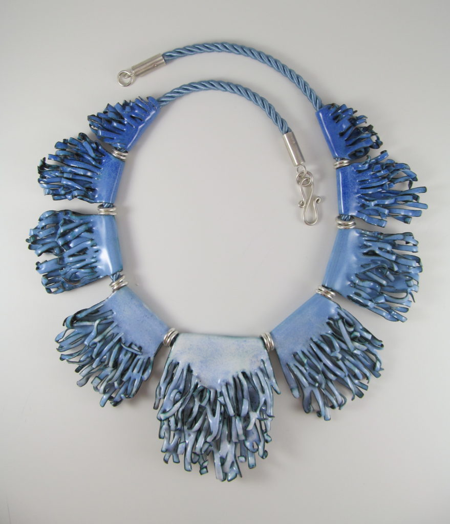 Denim Fringe Necklace