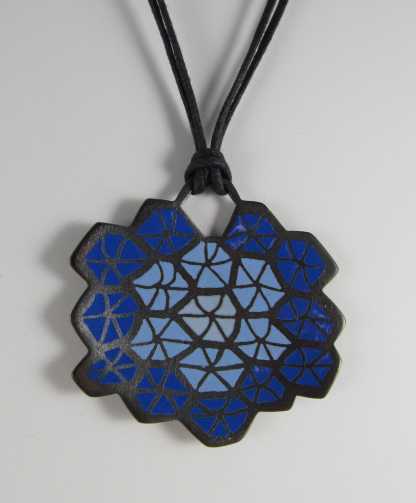 Hexagons Champleve Pendant