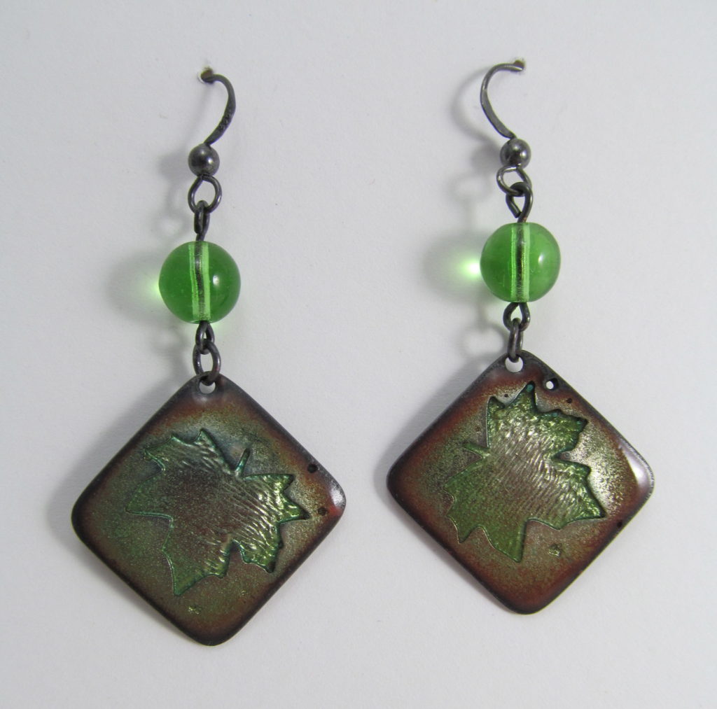 Maple Leaf Basse-Taille Earrings