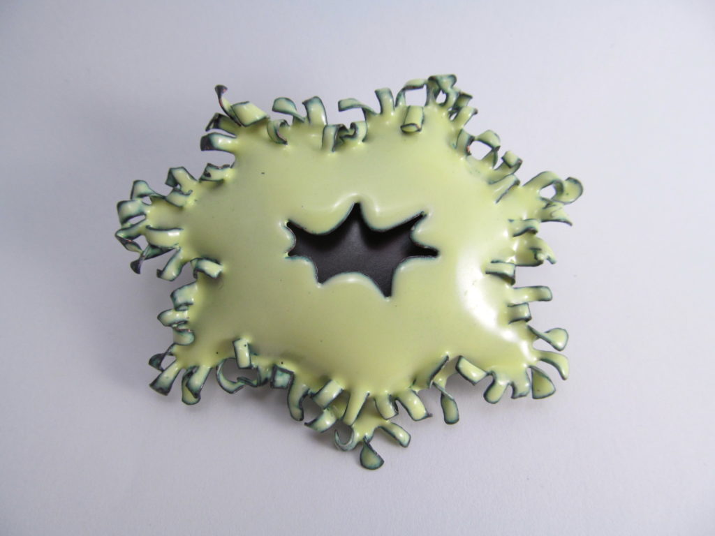 Yellow Fringe Star Brooch-Pendant