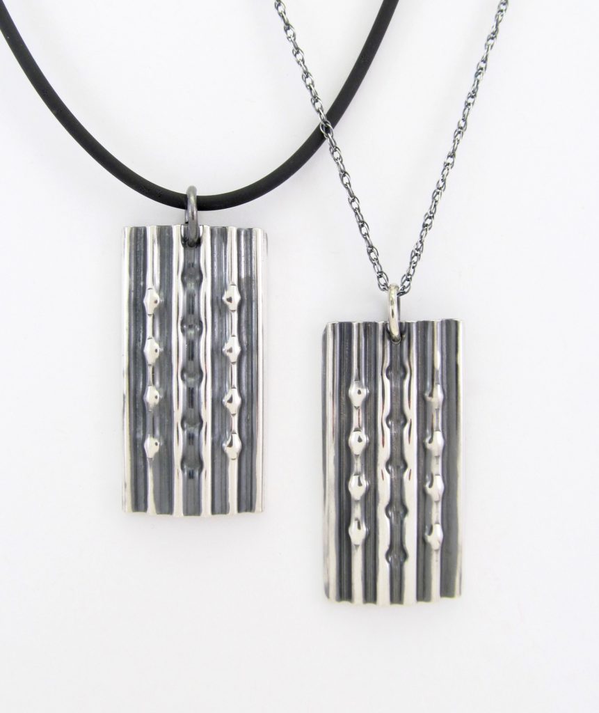 Corrugated Eight-Dot Pendants