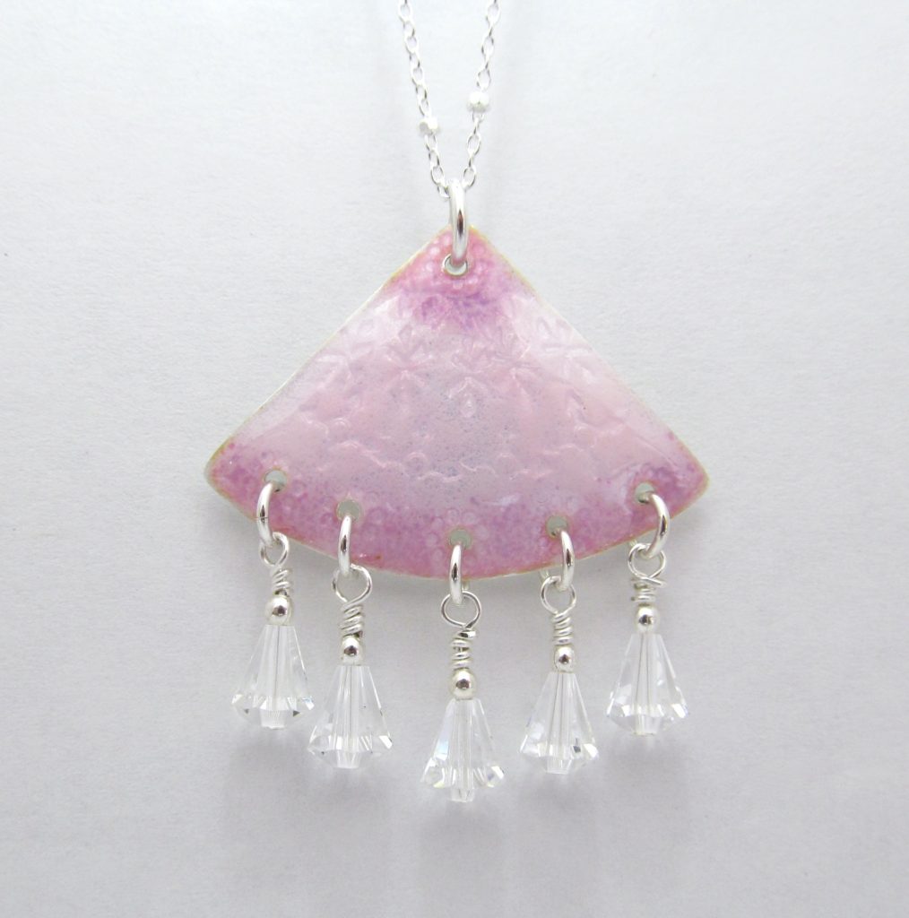 Pink Fan Pendant