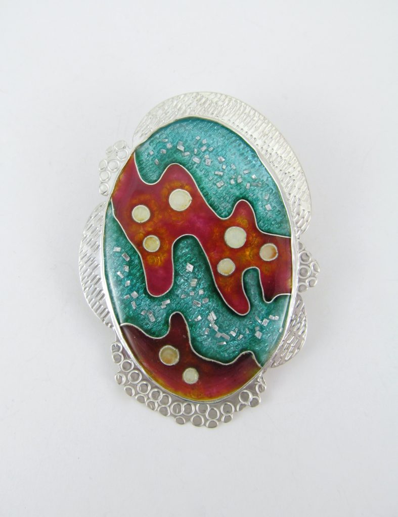 Strata Cloisonne Brooch-Pendant